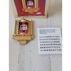 Hallmark 2005 every kid's a star football photo ornament Xmas